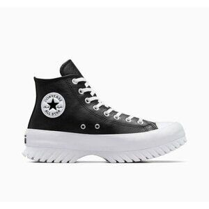 Converse Chuck Taylor All Star Lugged 2.0 Hi Black Leather Shoes Size 10.5 Women